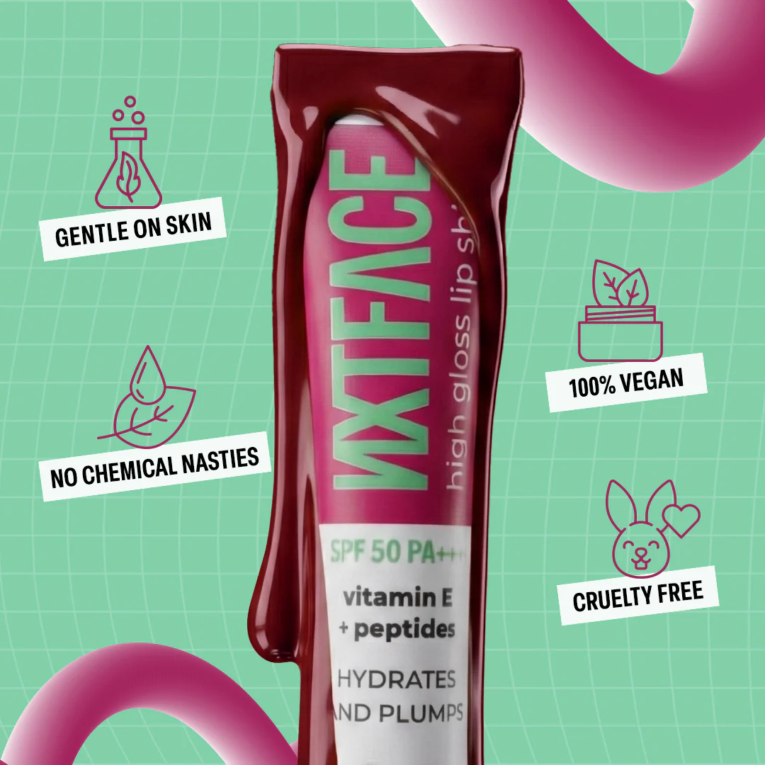 NXTFACE High Gloss Lip Shield Gelicious Berry | 10ml - Image 7